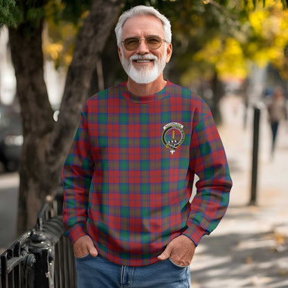 Clan Auchinleck Tartan Men Sweatshirt Crest And Plaid Basic Style