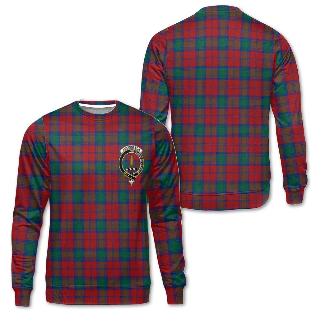 Clan Auchinleck Tartan Men Sweatshirt Crest And Plaid Basic Style