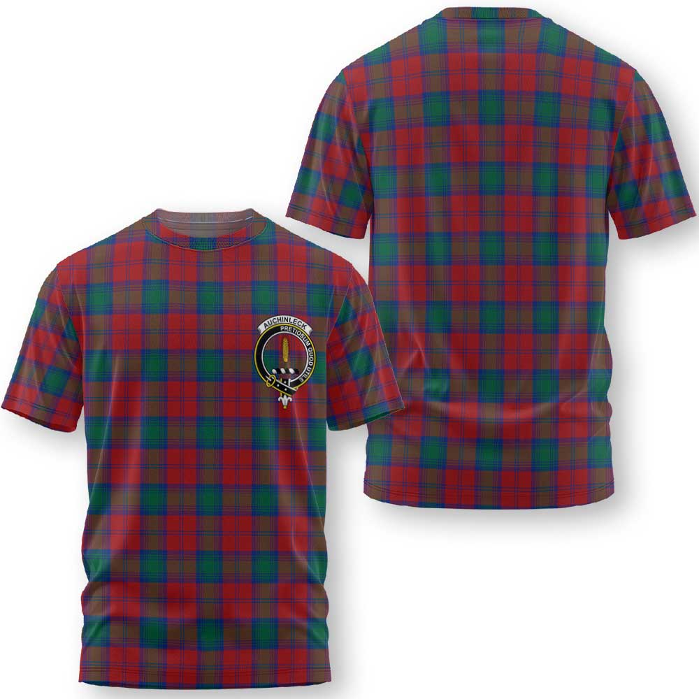 Clan Auchinleck Tartan Men T Shirt Crest And Plaid Basic Style