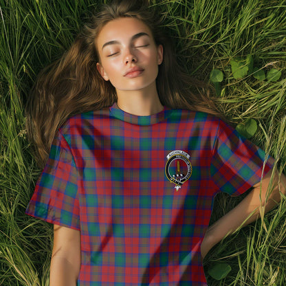 Clan Auchinleck Tartan Women T Shirt Crest And Plaid Basic Style