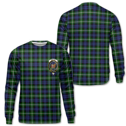 Clan Baillie Tartan Men Sweatshirt Crest And Plaid Basic Style