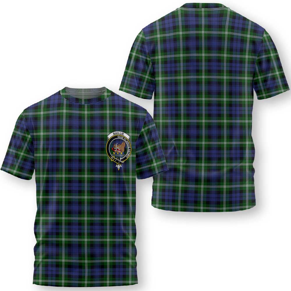 Clan Baillie Tartan Men T Shirt Crest And Plaid Basic Style