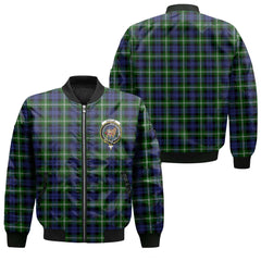 Clan Baillie Tartan Women Bomber Jacket Crest And Plaid Basic Style