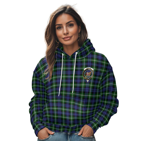 Clan Baillie Tartan Women Hoodie Crest And Plaid Basic Style