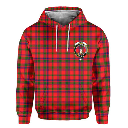 Clan Bain Tartan Men Hoodie Crest And Plaid Basic Style