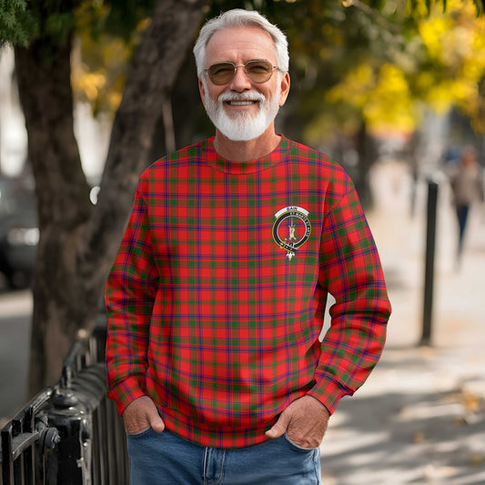 Clan Bain Tartan Men Sweatshirt Crest And Plaid Basic Style