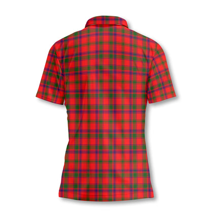 Clan Bain Tartan Women Polo Shirt Crest And Plaid Basic Style