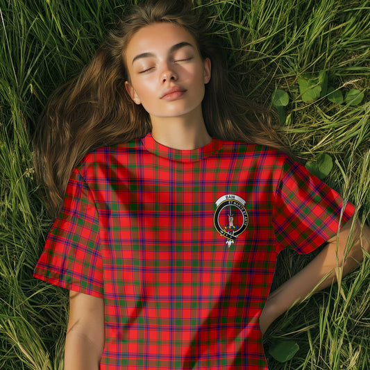 Clan Bain Tartan Women T Shirt Crest And Plaid Basic Style