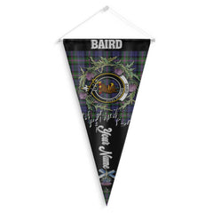 Clan Baird Tartan Felt Pennant Crest And Plaid Basic Style