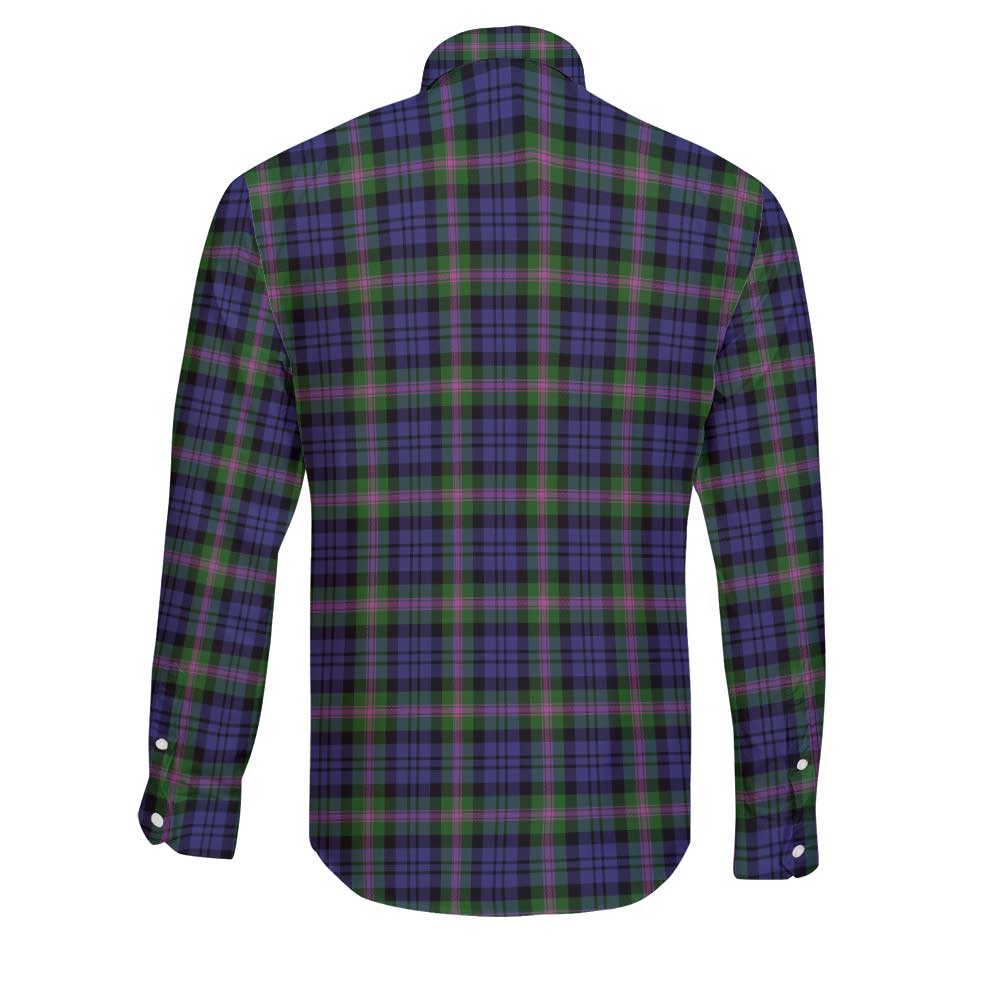 Clan Baird Tartan Long Sleeve Button Shirt Crest And Plaid Basic Style
