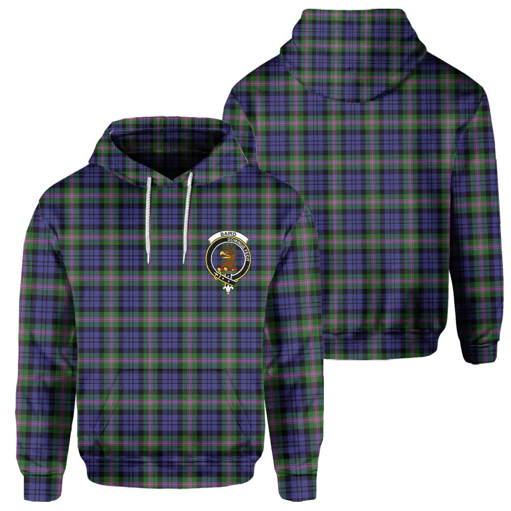 Clan Baird Tartan Men Hoodie Crest And Plaid Basic Style