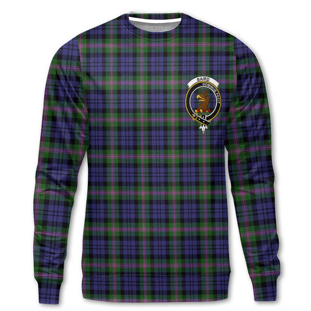 Clan Baird Tartan Men Sweatshirt Crest And Plaid Basic Style