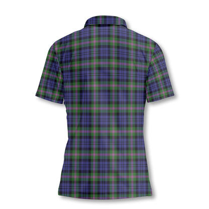 Clan Baird Tartan Women Polo Shirt Crest And Plaid Basic Style