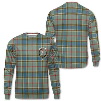 Clan Balfour Tartan Men Sweatshirt Crest And Plaid Basic Style