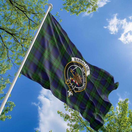 Clan Bannatyne Tartan Flag Crest And Plaid Basic Style