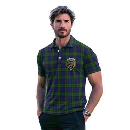 Clan Bannatyne Tartan Golf Men Polo Shirt Crest And Plaid Basic Style