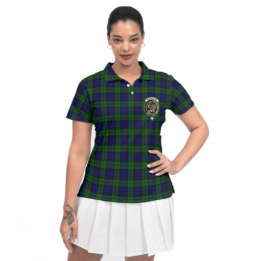 Clan Bannatyne Tartan Women Polo Shirt Crest And Plaid Basic Style