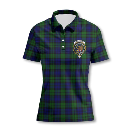 Clan Bannatyne Tartan Women Polo Shirt Crest And Plaid Basic Style