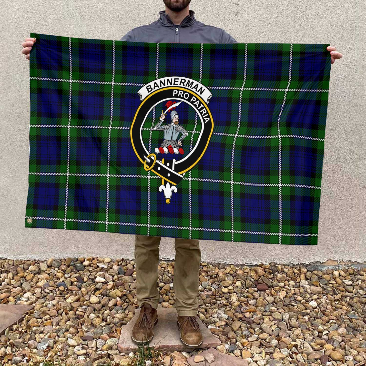 Clan Bannerman Tartan Flag 1 Crest And Plaid Basic Style Tartan House Flag Crest And Plaid Basic Style