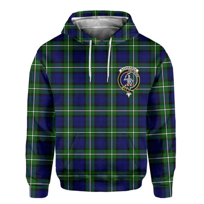 Clan Bannerman Tartan Men Hoodie Crest And Plaid Basic Style