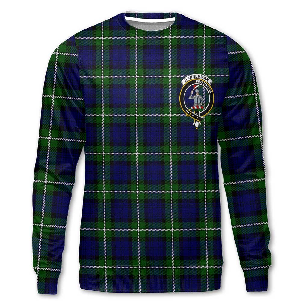 Clan Bannerman Tartan Men Sweatshirt Crest And Plaid Basic Style