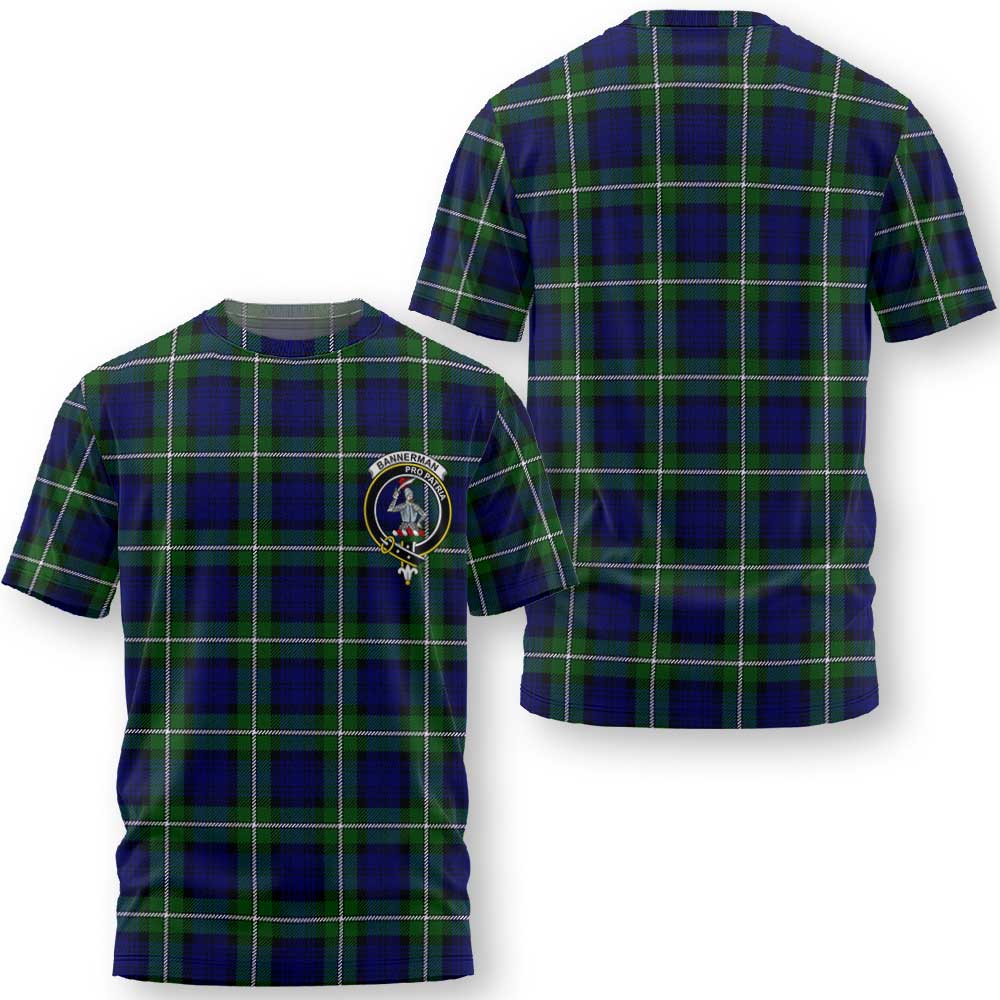 Clan Bannerman Tartan Men T Shirt Crest And Plaid Basic Style