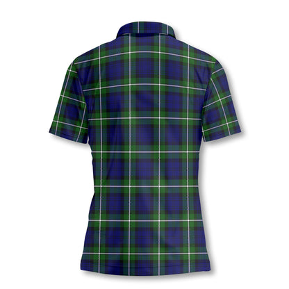 Clan Bannerman Tartan Women Polo Shirt Crest And Plaid Basic Style