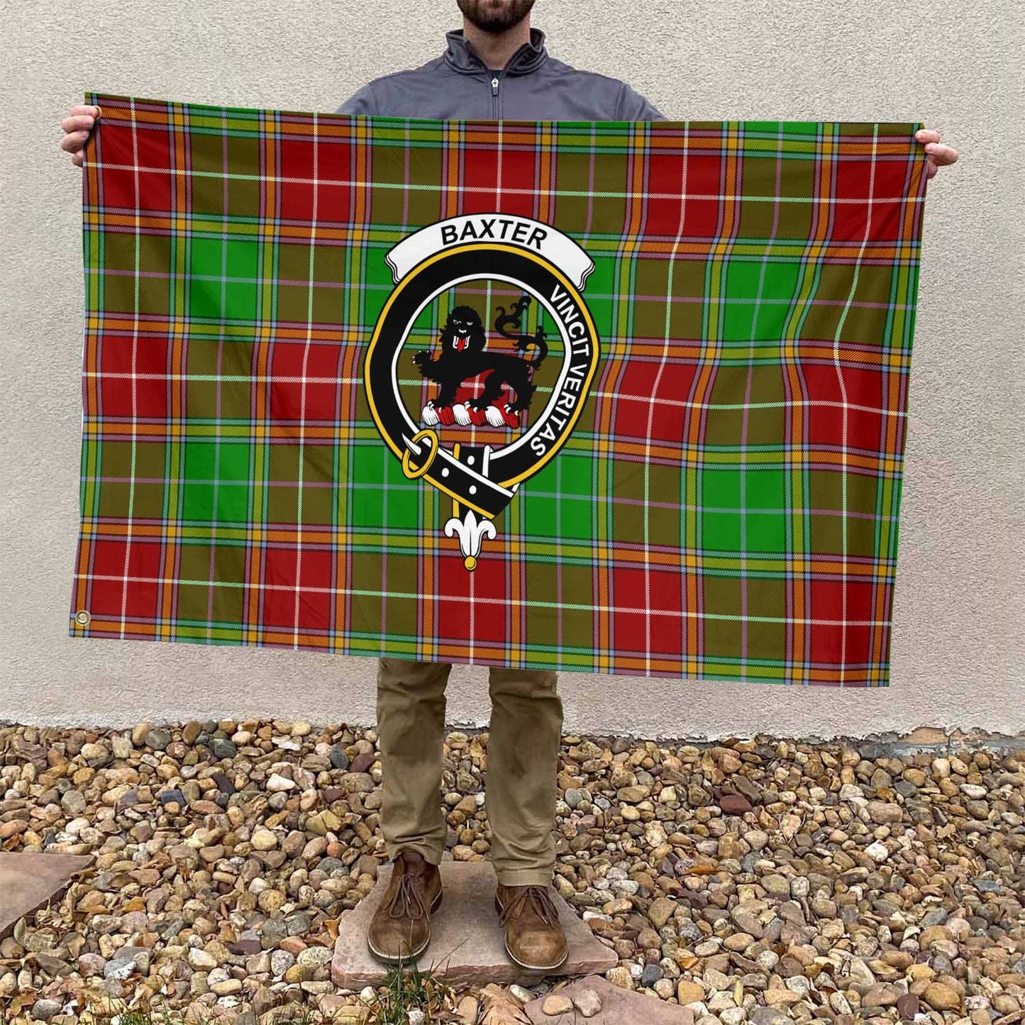 Clan Baxter Tartan Flag 1 Crest And Plaid Basic Style Tartan House Flag Crest And Plaid Basic Style