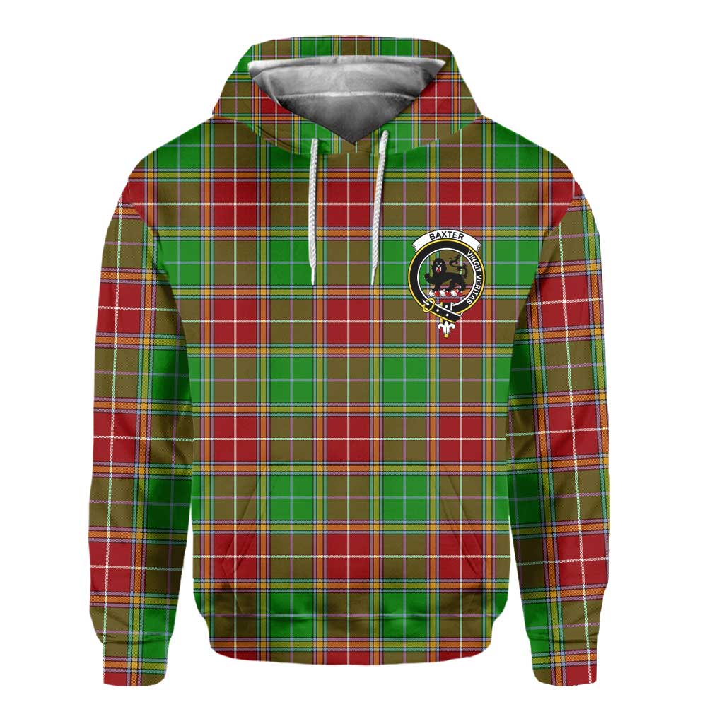 Clan Baxter Tartan Men Hoodie Crest And Plaid Basic Style