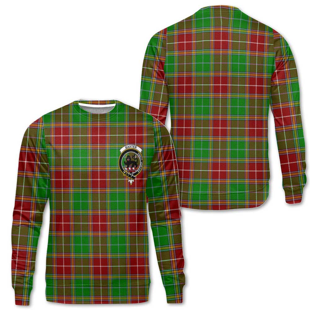 Clan Baxter Tartan Men Sweatshirt Crest And Plaid Basic Style