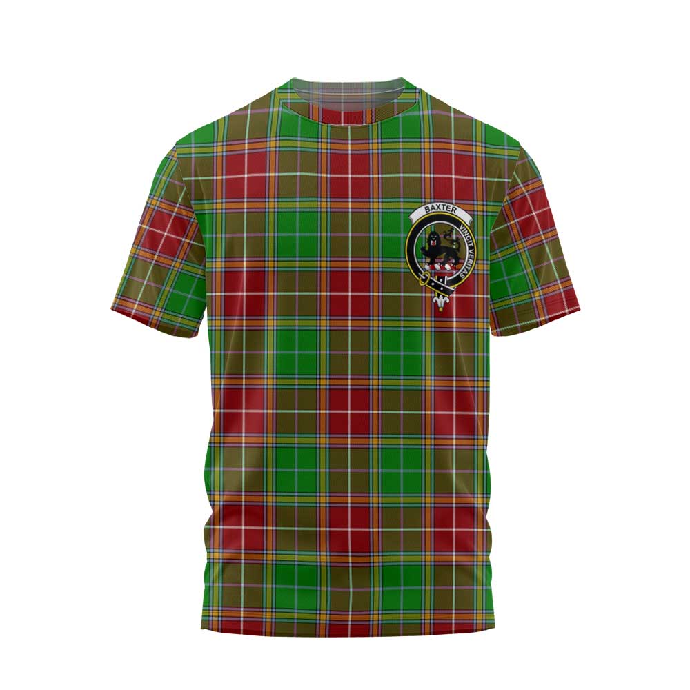 Clan Baxter Tartan Men T Shirt Crest And Plaid Basic Style