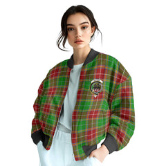 Clan Baxter Tartan Women Bomber Jacket Crest And Plaid Basic Style