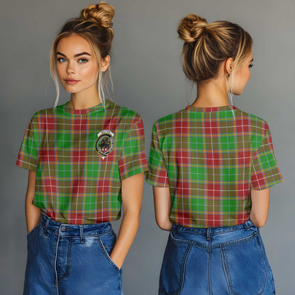 Clan Baxter Tartan Women T Shirt Crest And Plaid Basic Style