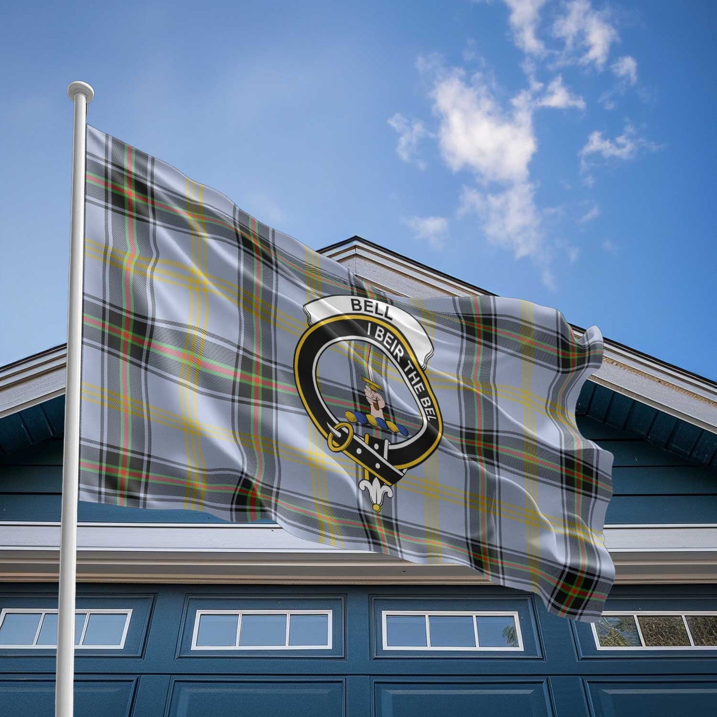 Clan Bell Tartan Flag 1 Crest And Plaid Basic Style Tartan House Flag Crest And Plaid Basic Style