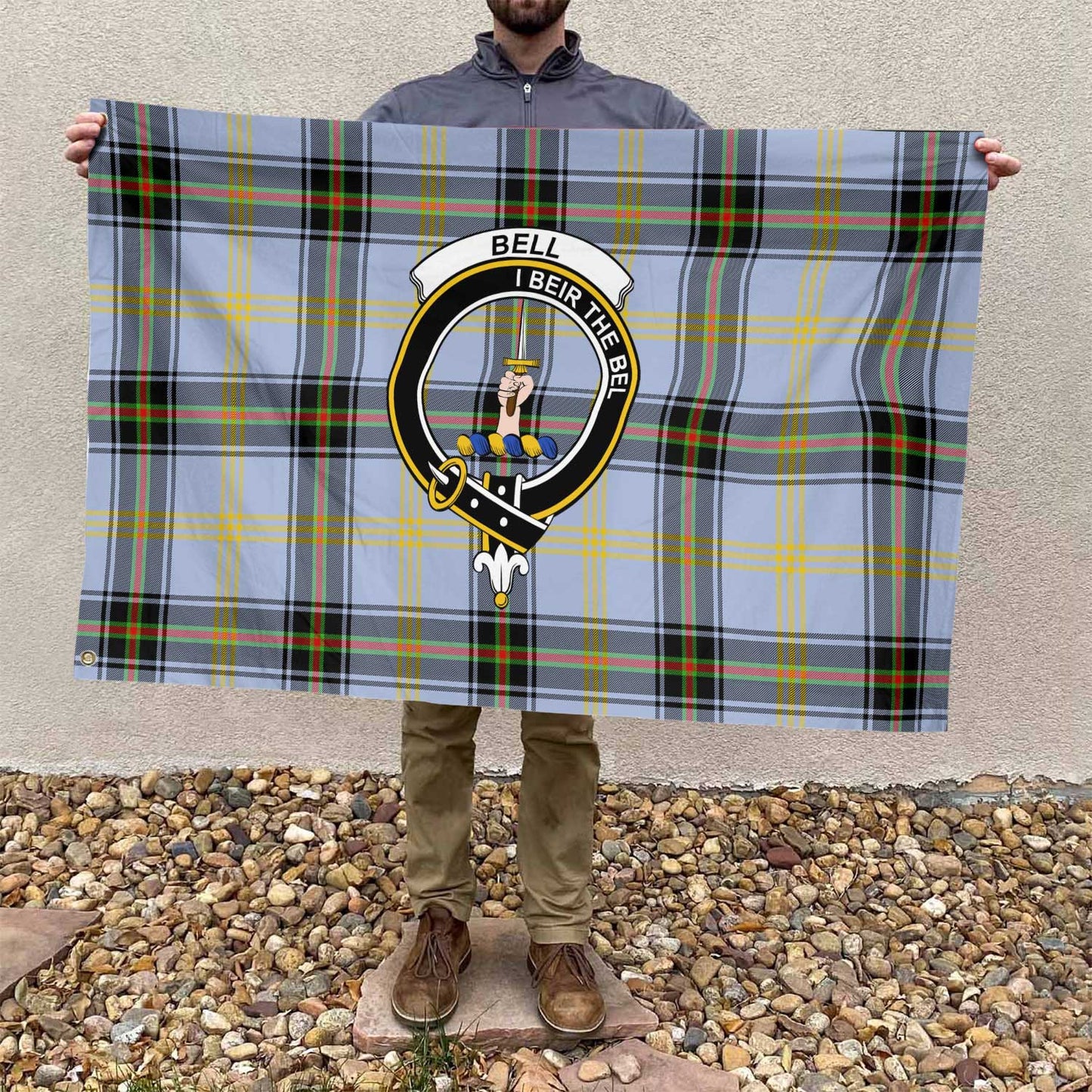 Clan Bell Tartan Flag 1 Crest And Plaid Basic Style Tartan House Flag Crest And Plaid Basic Style