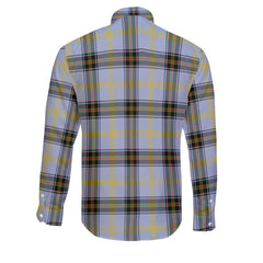 Clan Bell Tartan Long Sleeve Button Shirt Crest And Plaid Basic Style