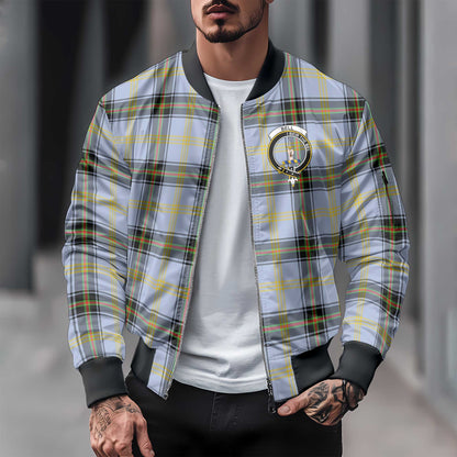 Clan Bell Tartan Men Bomber Jacket Crest And Plaid Basic Style