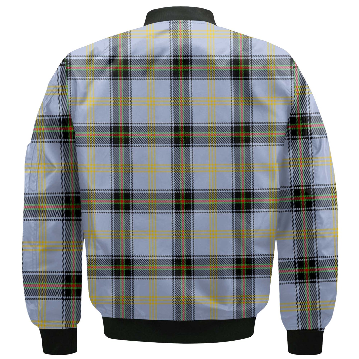 Clan Bell Tartan Men Bomber Jacket Crest And Plaid Basic Style