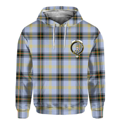 Clan Bell Tartan Men Hoodie Crest And Plaid Basic Style