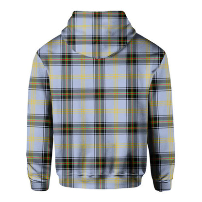 Clan Bell Tartan Men Hoodie Crest And Plaid Basic Style