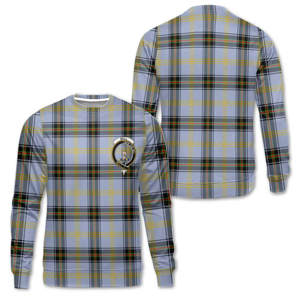 Clan Bell Tartan Men Sweatshirt Crest And Plaid Basic Style