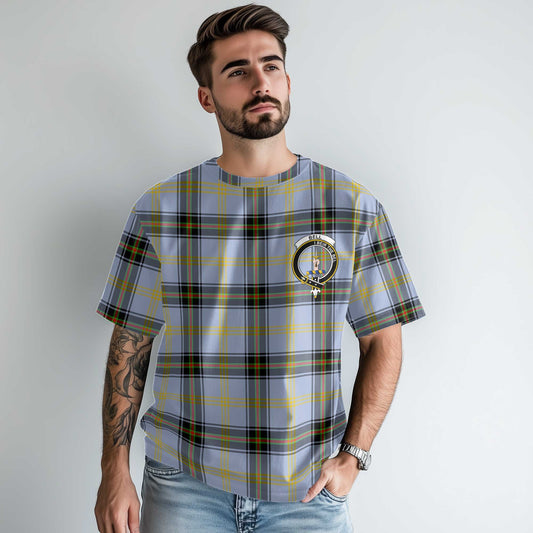 Clan Bell Tartan Men T Shirt Crest And Plaid Basic Style