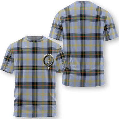 Clan Bell Tartan Men T Shirt Crest And Plaid Basic Style