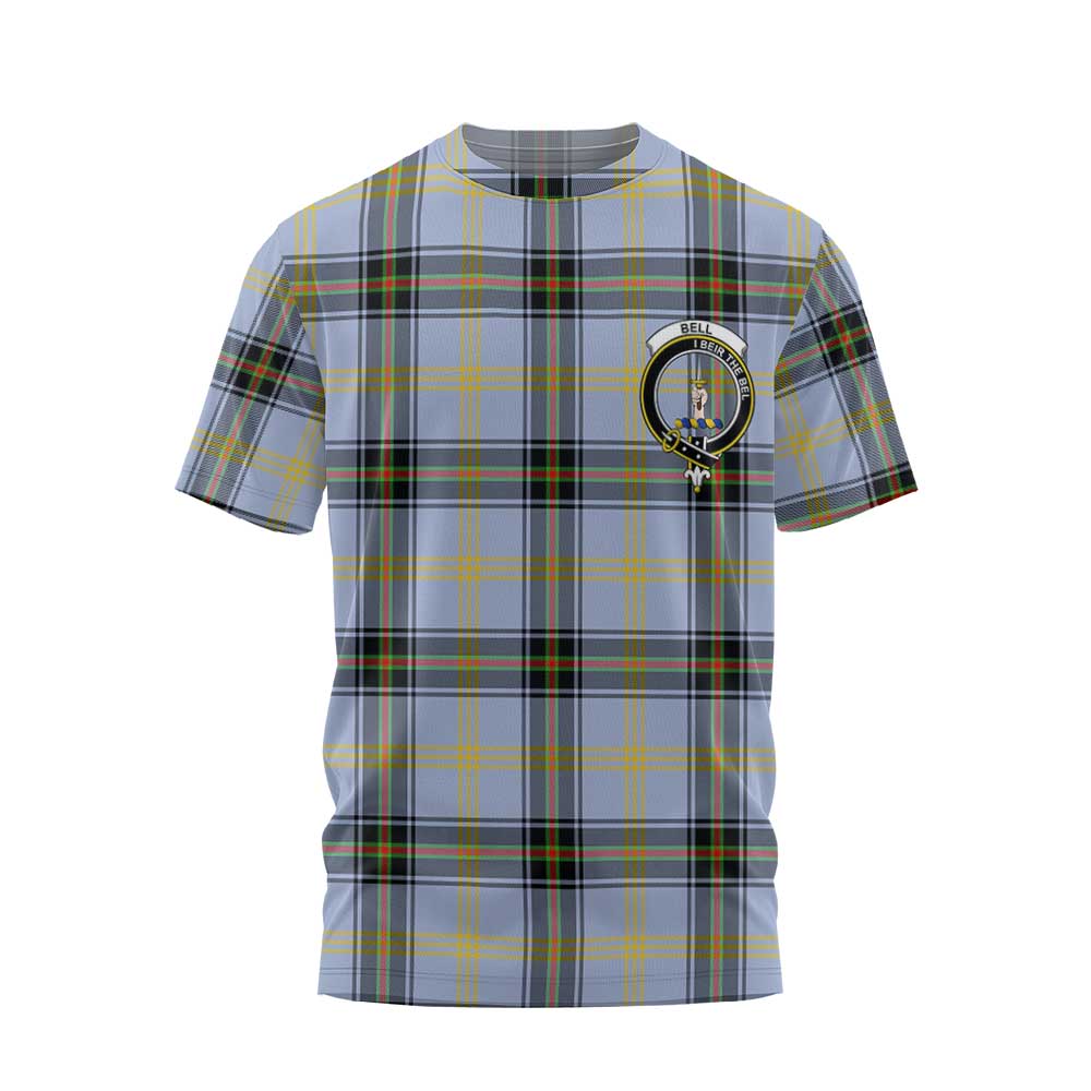 Clan Bell Tartan Men T Shirt Crest And Plaid Basic Style