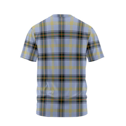 Clan Bell Tartan Men T Shirt Crest And Plaid Basic Style