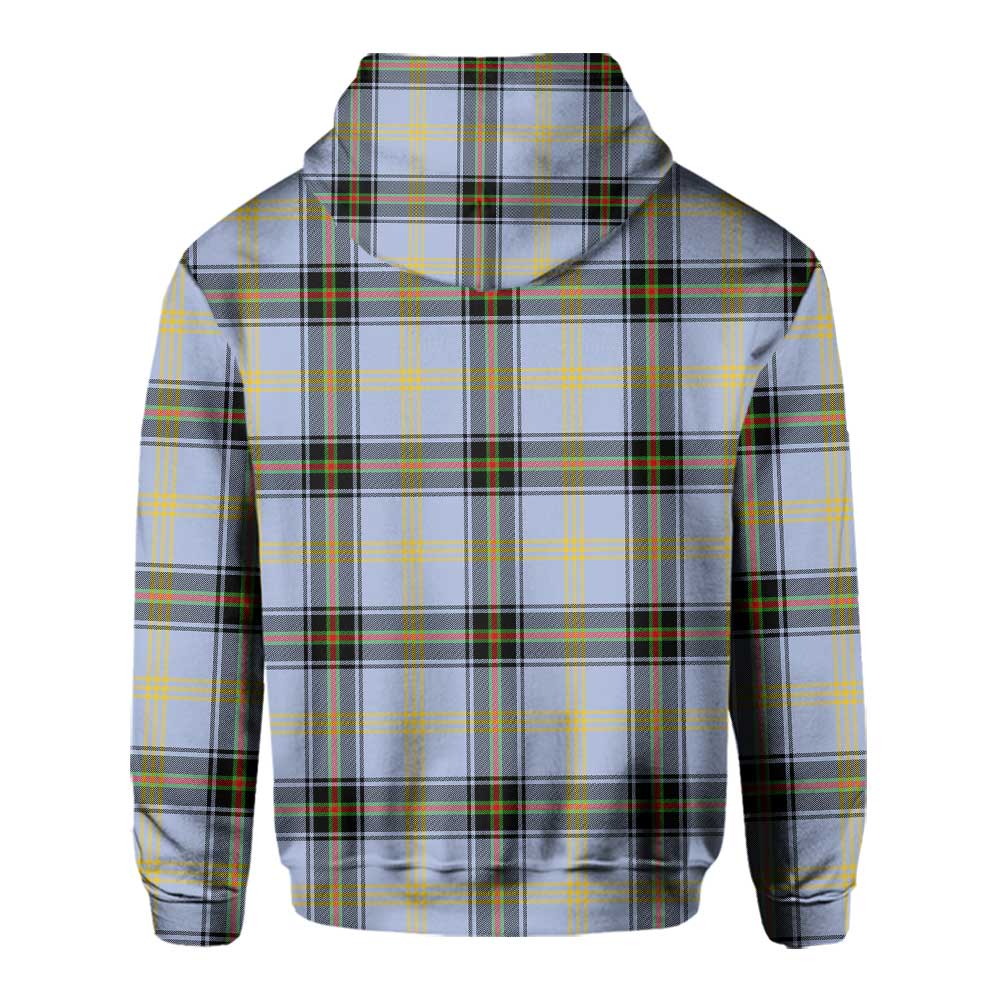 Clan Bell Tartan Women Hoodie Crest And Plaid Basic Style