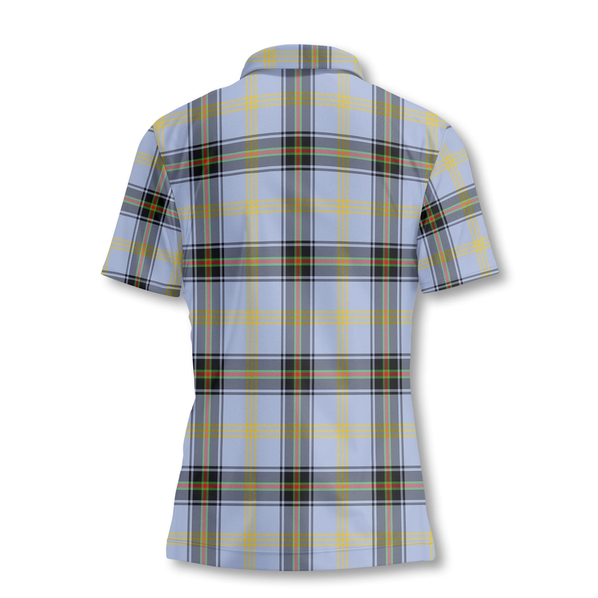 Clan Bell Tartan Women Polo Shirt Crest And Plaid Basic Style