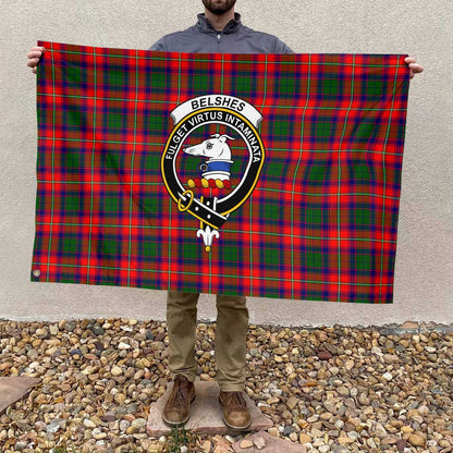 Clan Belshes Tartan Flag 1 Crest And Plaid Basic Style Tartan House Flag Crest And Plaid Basic Style