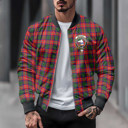 Clan Belshes Tartan Men Bomber Jacket Crest And Plaid Basic Style