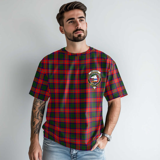 Clan Belshes Tartan Men T Shirt Crest And Plaid Basic Style